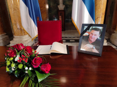 Condolence Book for Late MP Milutin Mrkonjic
